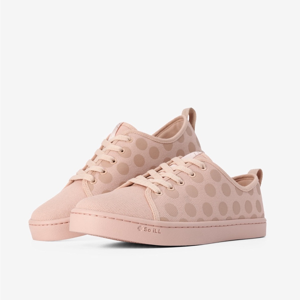Dirty Pink Polka Dot Roamer Sneaker NEW Size Women 11 Men 9.5 Organic Vegan